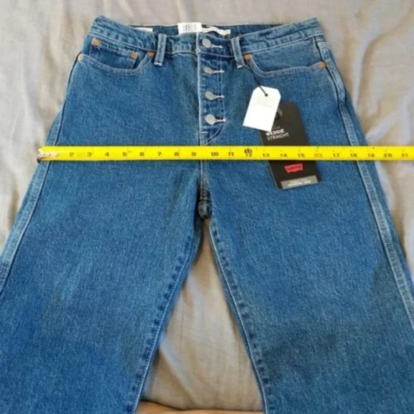 Levi's Wedgie Utility Straight Leg Jeans Denim Pants Middle Sister Carpe… - Picture 9 of 12